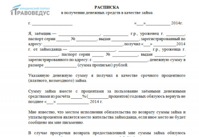 Долговая расписка: как оформить, образец